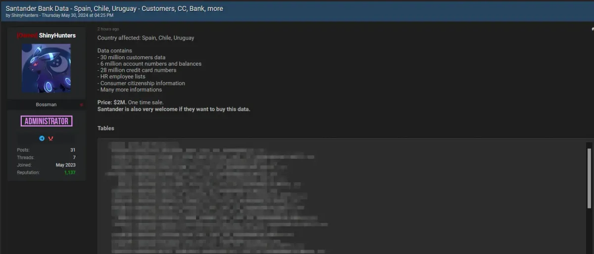 Sensitive Data of 30 Million Santander Customers Leaked in $2M Cyberattack