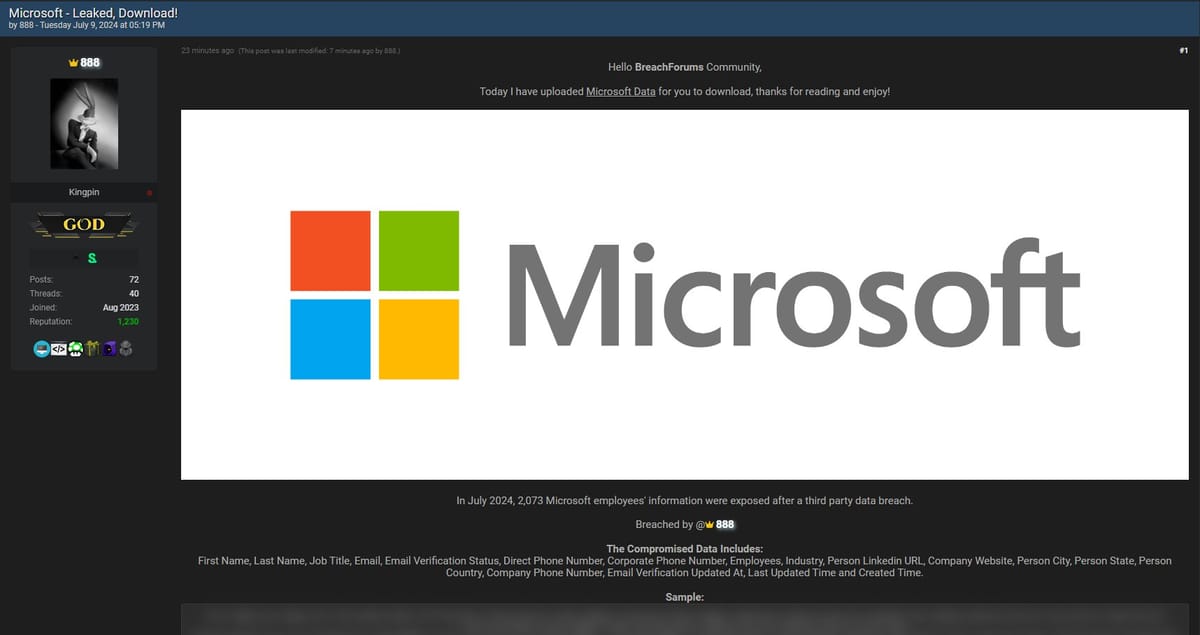 Microsoft's Data Leak: Over 2,000 Employees Affected