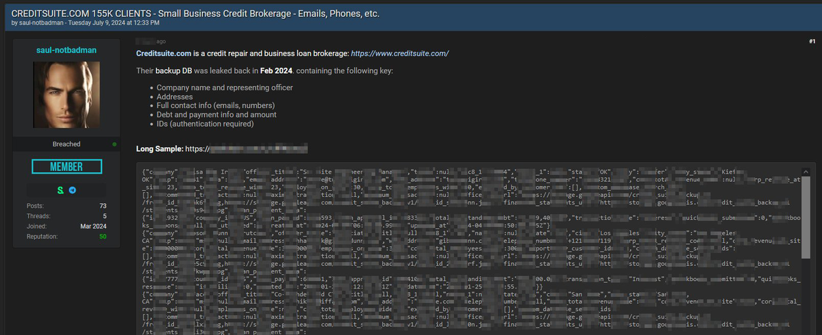 CreditSuite.com Data Breach Exposes 155K Clients' Information