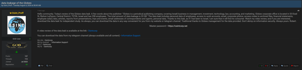 [Leak] Cybersecurity Breach at Israeli Publisher Globes