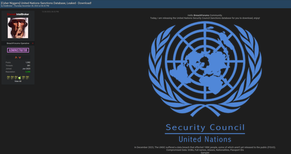 188,000 Records Compromised: Inside the United Nations Security Council Data Breach